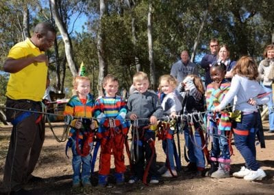 Group of kids at Acrobranch in Johannesburg